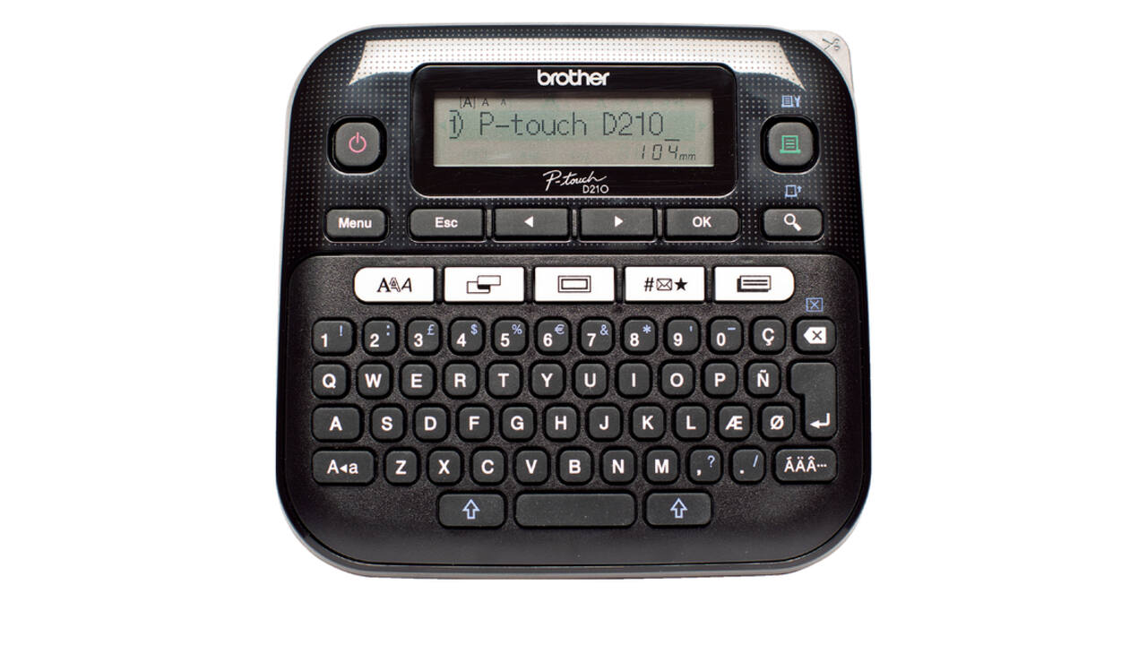 Labelprinter Brother P-touch TZe PT-D210 desktop qwerty 12mm zwart in koffer