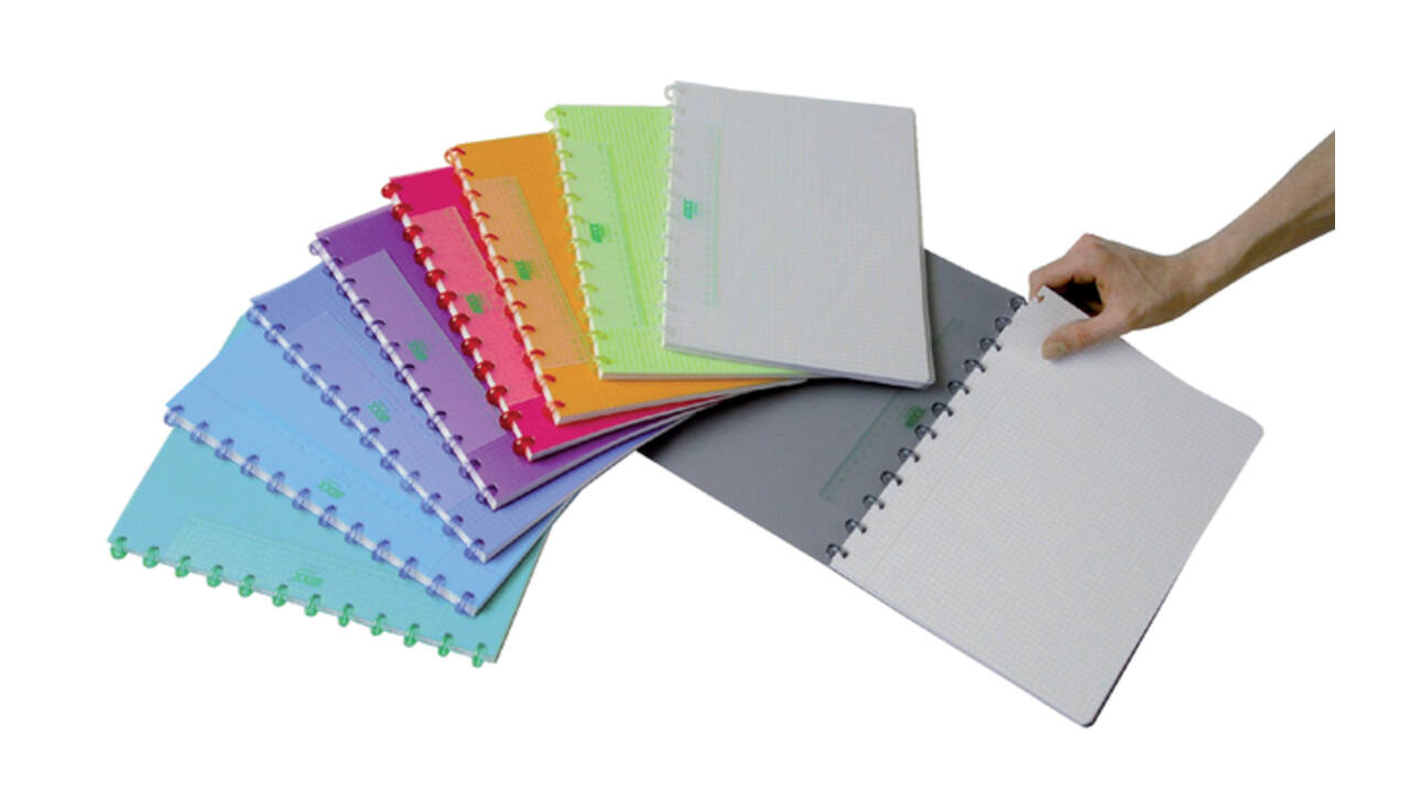 Schrift Adoc A4 ruit 5x5mm 144 pagina's 90gr assorti