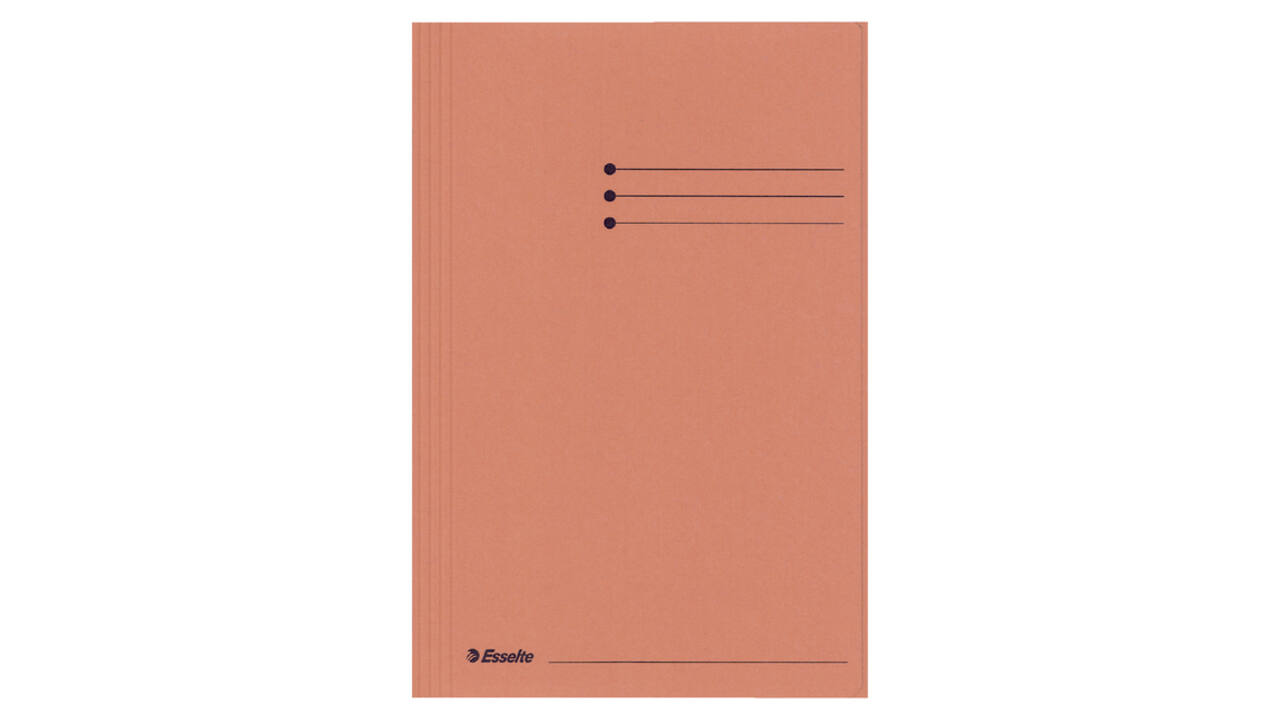 Dossiermap Esselte folio 3 kleppen manilla 275gr oranje