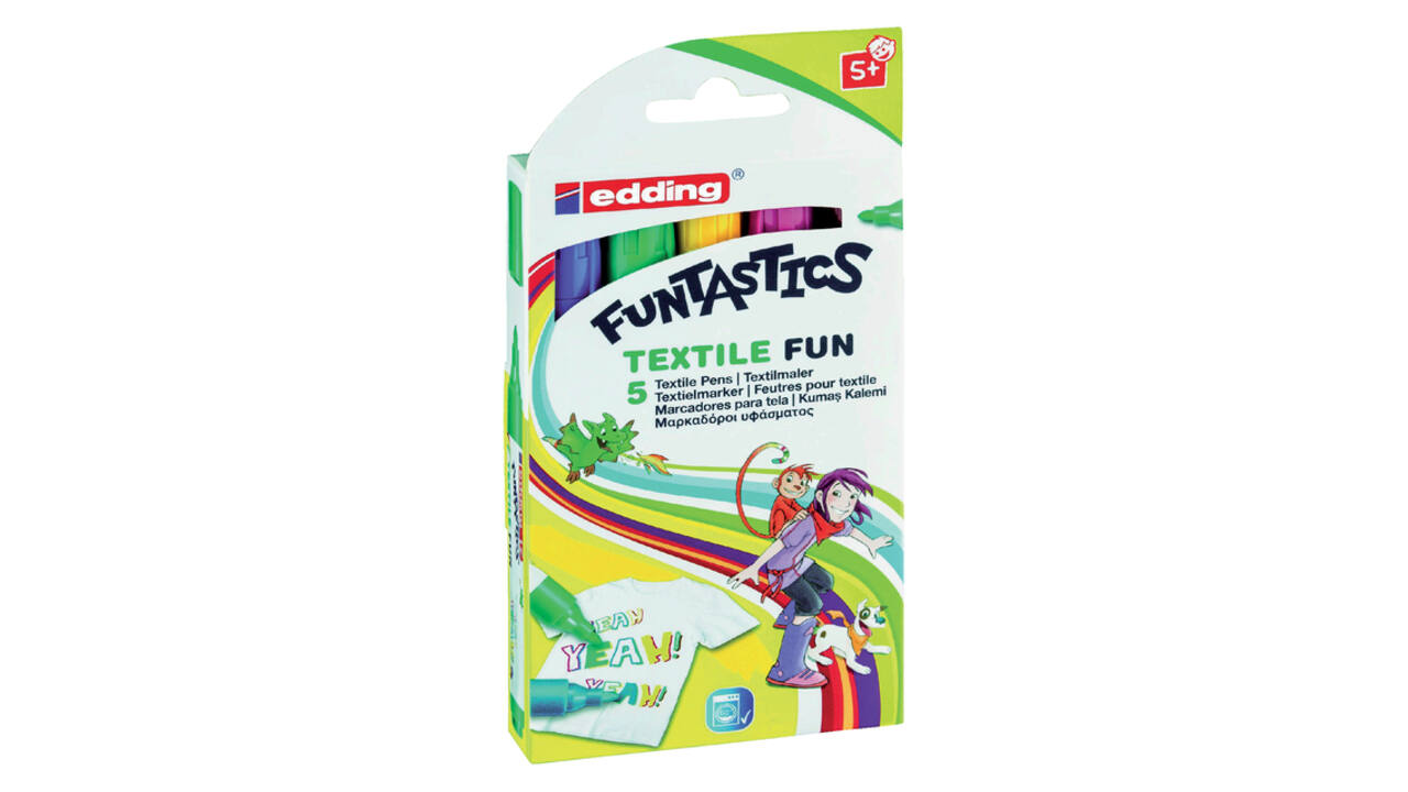 Viltstift edding 17 textiel fun rond 2-3mm set à 5 stuks