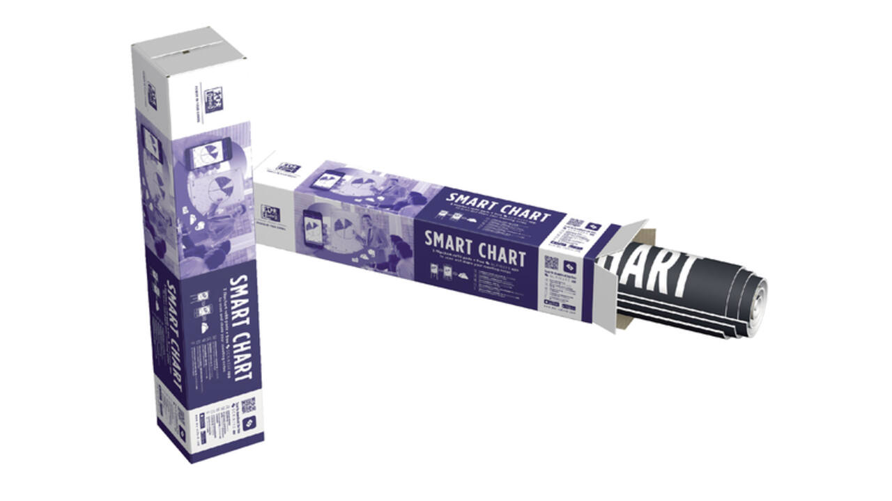 Flipoverpapier Oxford smart 60x80cm zelfklevend blanco 90gr 20 vel
