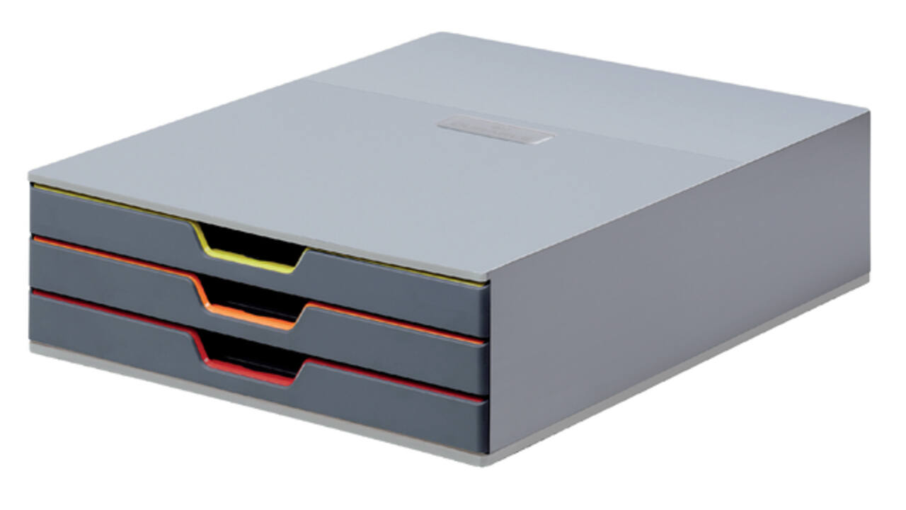 Ladenbox Durable Varicolor 3 laden grijs