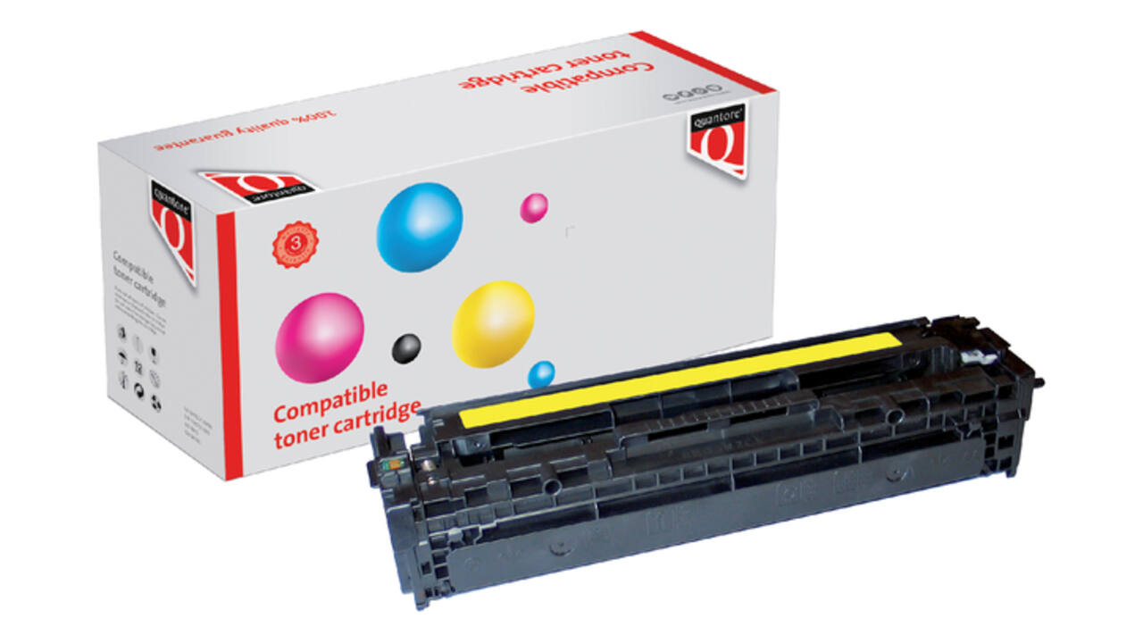 Tonercartridge Quantore alternatief tbv HP CB542A 125A geel