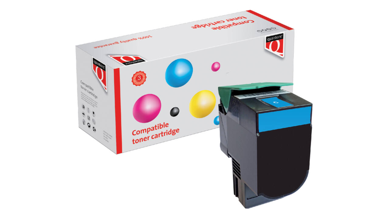 Tonercartridge Quantore alternatief tbv Lexmark C540H1CG blauw
