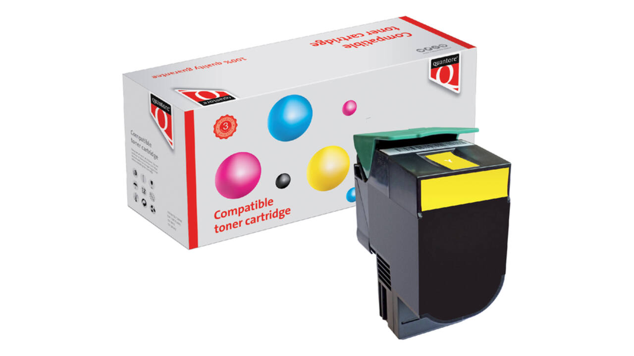 Tonercartridge Quantore alternatief tbv Lexmark C540H1YG geel
