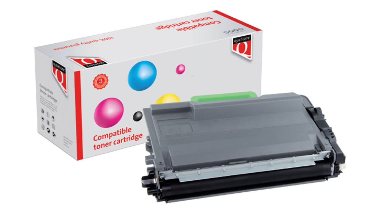 Toner Quantore alternatief tbv Brother TN-3480BK zwart