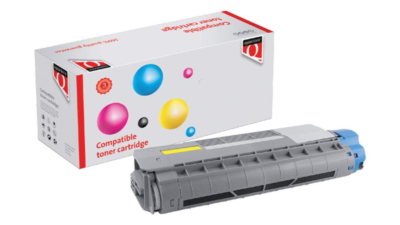 Toner Quantore alternatief tbv Oki 44315305 geel