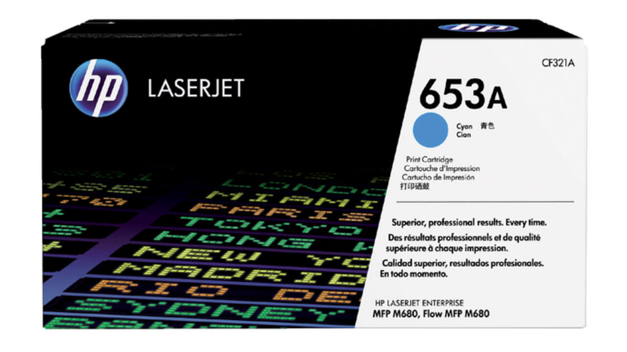 Tonercartridge HP CF321A 653A  blauw