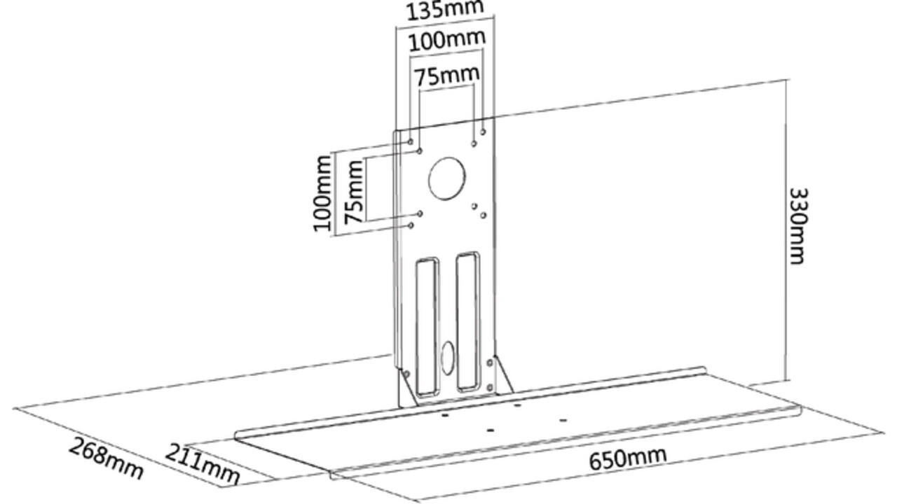 Toetsenbordhouder Neomounts V200 zwart