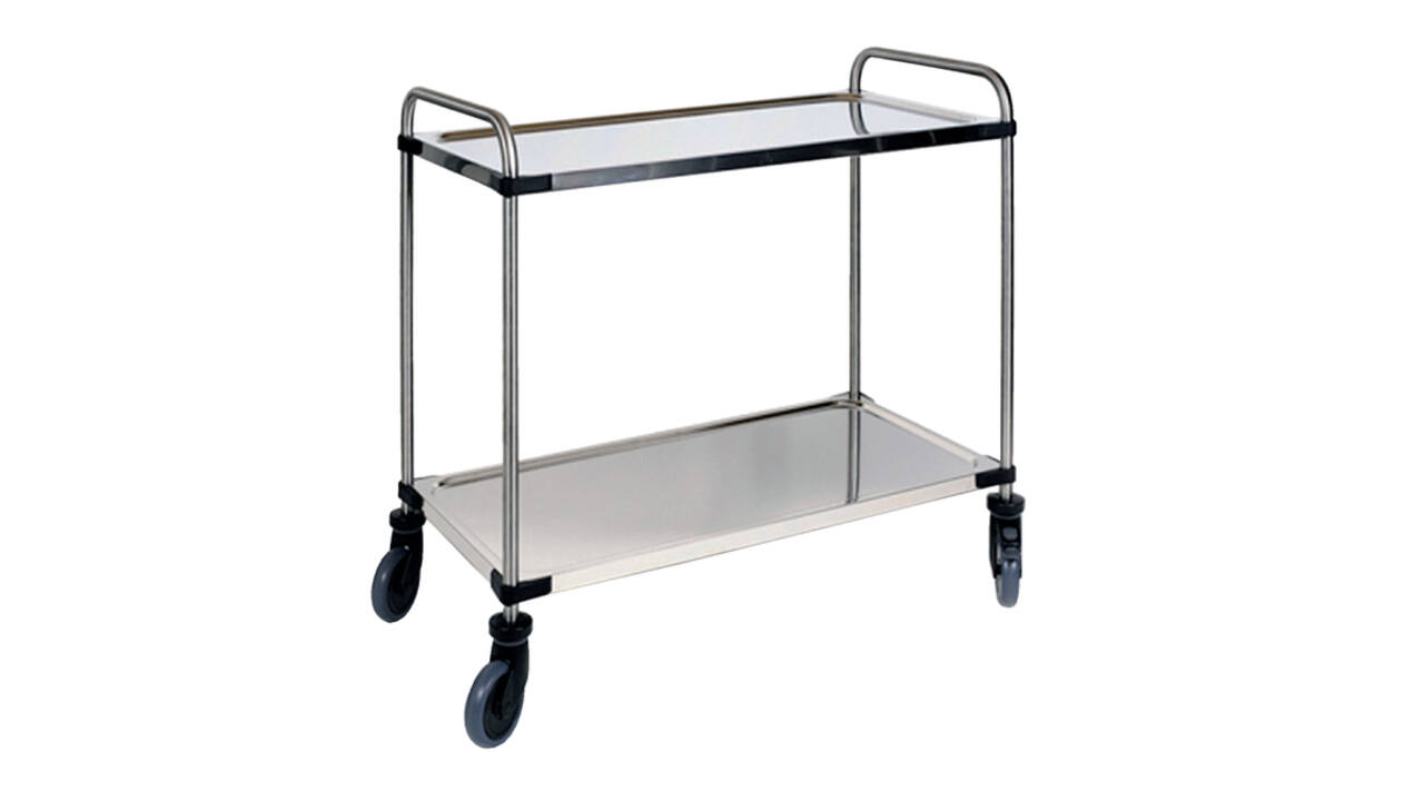 Serveerwagen met 2 plateaus 870x570x950mm