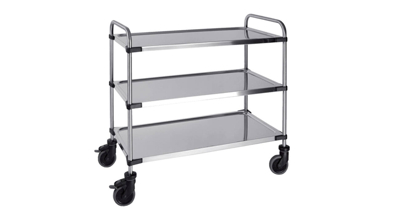 Serveerwagen met 3 plateaus 870x570x950mm