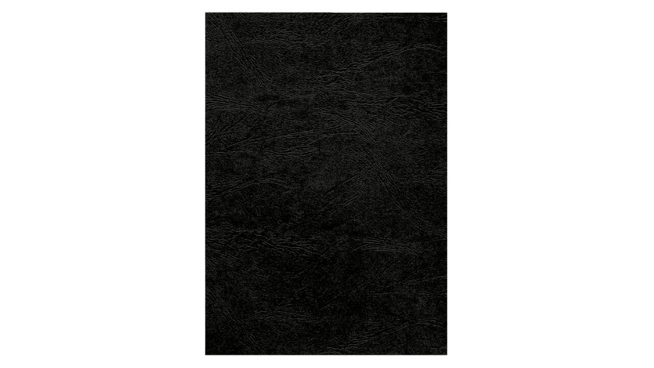 Voorblad Fellowes A4 lederlook zwart 25 stuks