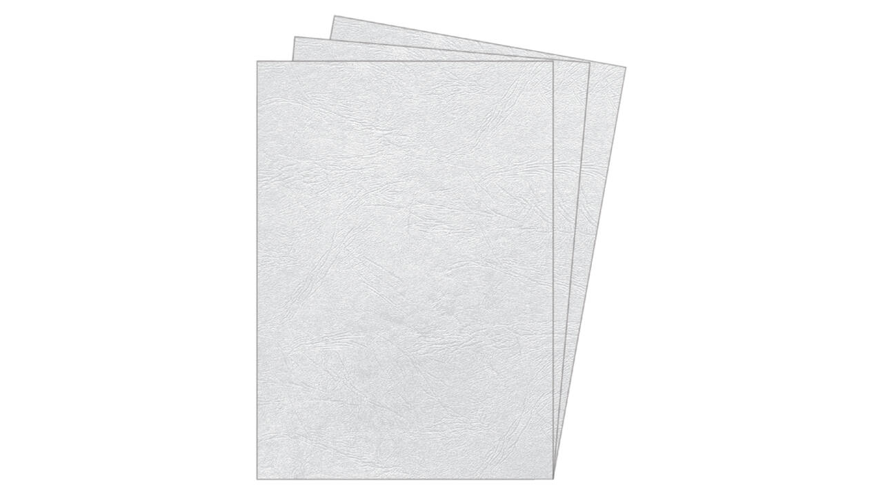 Voorblad Fellowes A4 lederlook wit 100 stuks