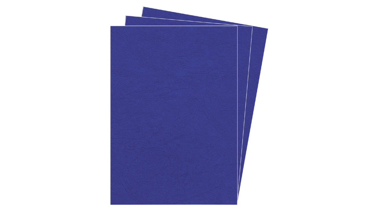 Voorblad Fellowes A4 lederlook royal blauw 100 stuks