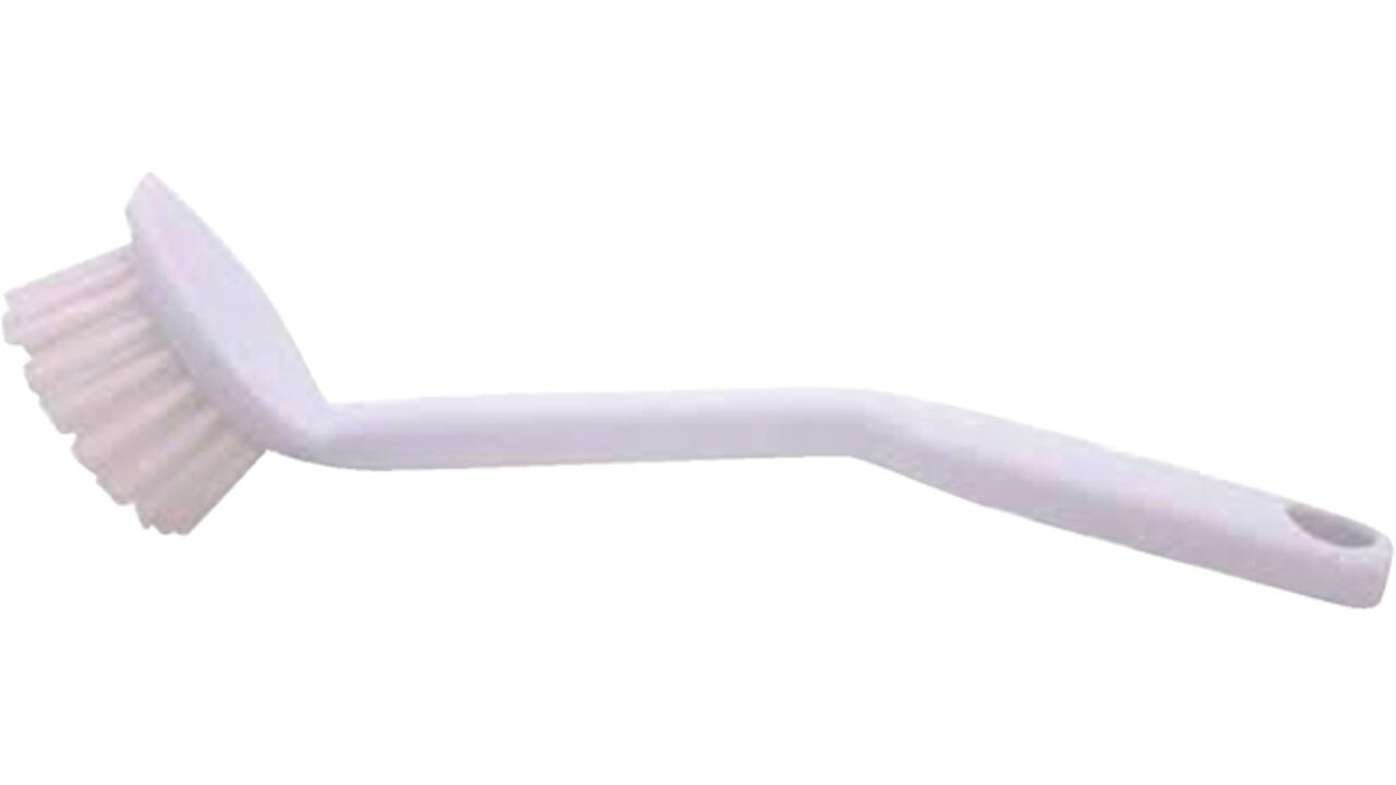 Afwasborstel Cleaninq basis plastic met ronde kop wit