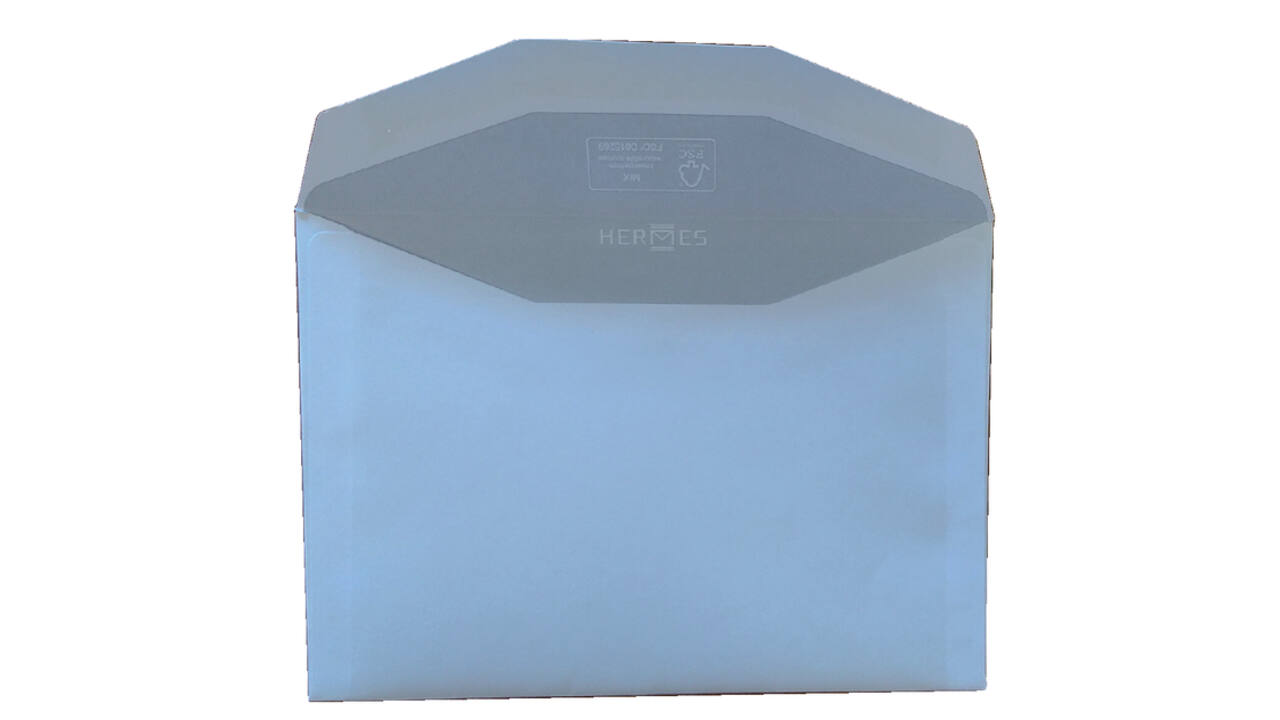 Envelop Hermes bank C6 114x162mm gegomd wit doos à 500 stuks
