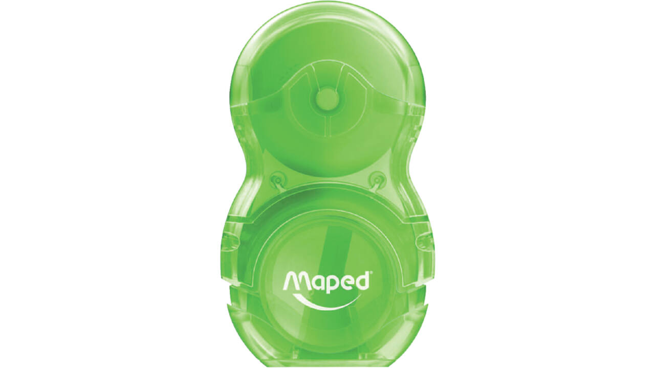 Puntenslijper Maped Loopy 1gaats met gum display á 24 stuks assorti