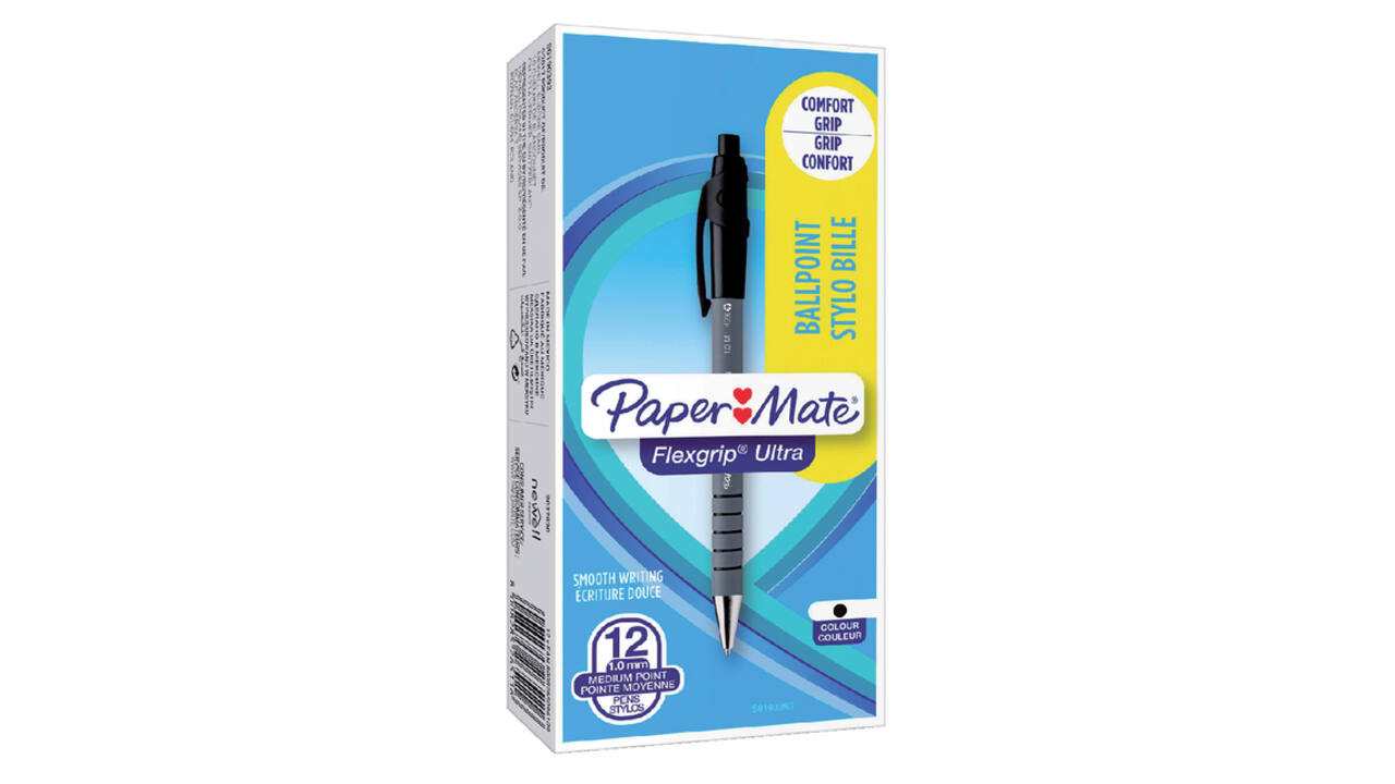 Balpen Paper Mate Flexgrip Ultra medium zwart