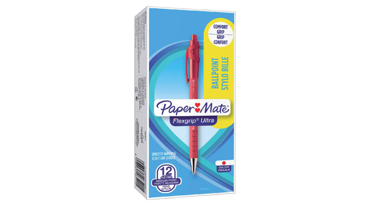 Balpen Paper Mate Flexgrip Ultra medium rood
