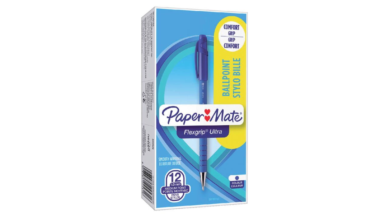 Balpen Paper Mate Flexgrip Ultra stick medium blauw