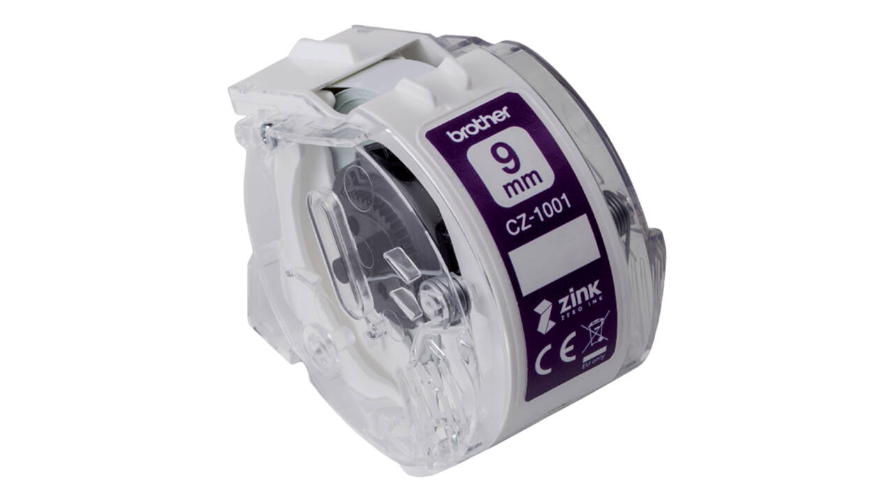 Etiket Brother CZ-1001 multifunctioneel 9mm 1 rol á 5m wit
