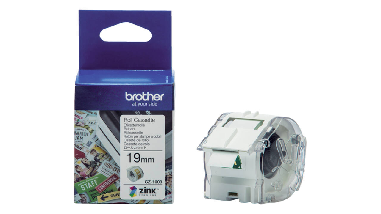 Etiket Brother CZ-1003 multifunctioneel 19mm 1 rol á 5m wit