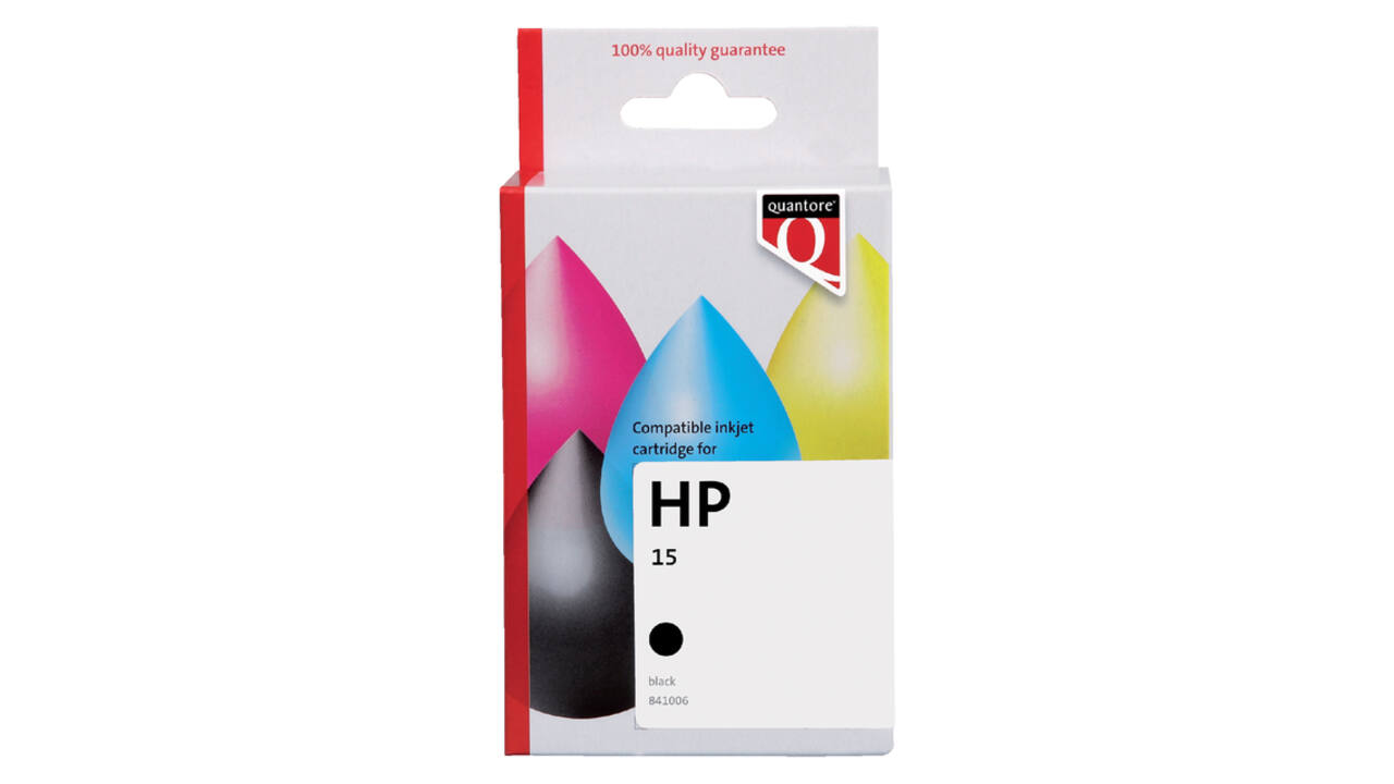 Inktcartridge Quantore alternatief tbv HP C6615D 15 zwart