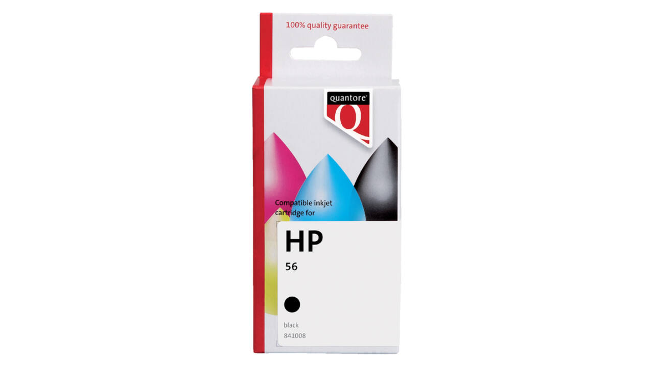 Inktcartridge Quantore alternatief tbv HP C6656D 56 zwart