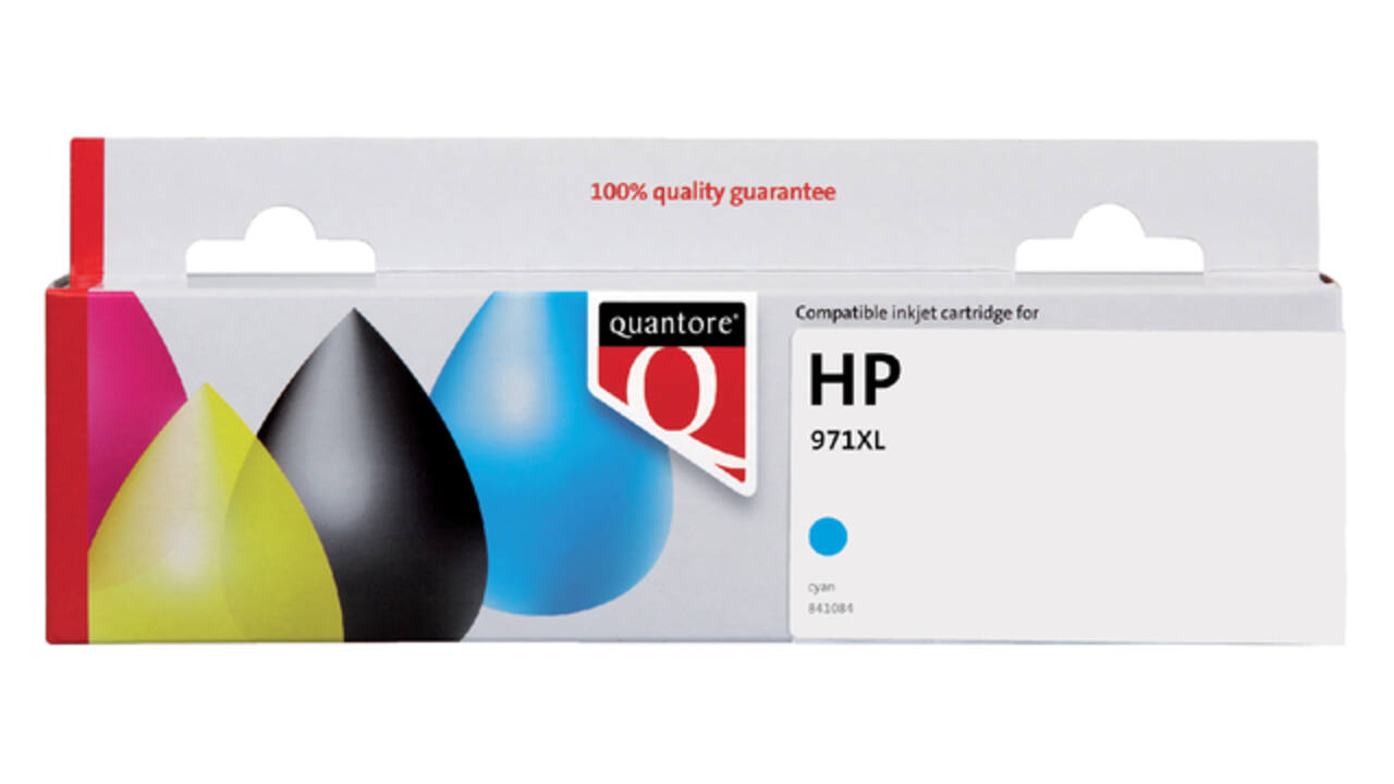 Inktcartridge Quantore alternatief tbv HP CN626AE 971XL blauw