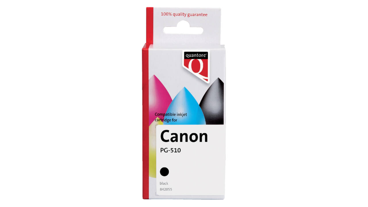Inktcartridge Quantore alternatief tbv Canon PG-510 zwart + chip