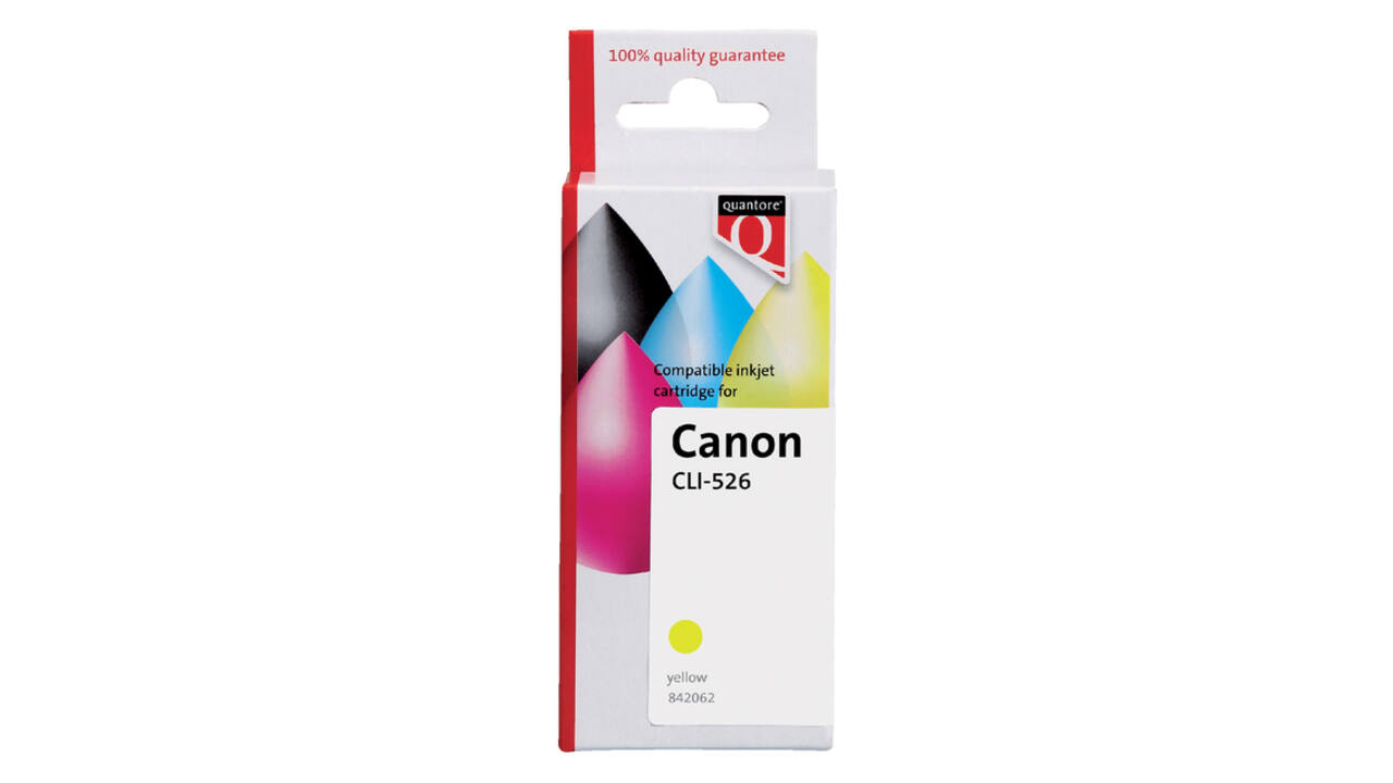Inktcartridge Quantore alternatief tbv Canon CLI-526 geel