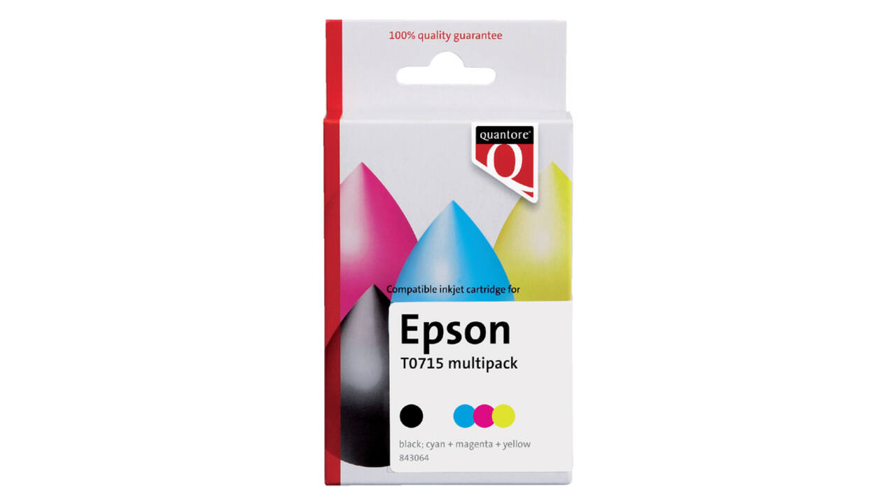 Inktcartridge Quantore alternatief tbv Epson T071540 zwart + kleur