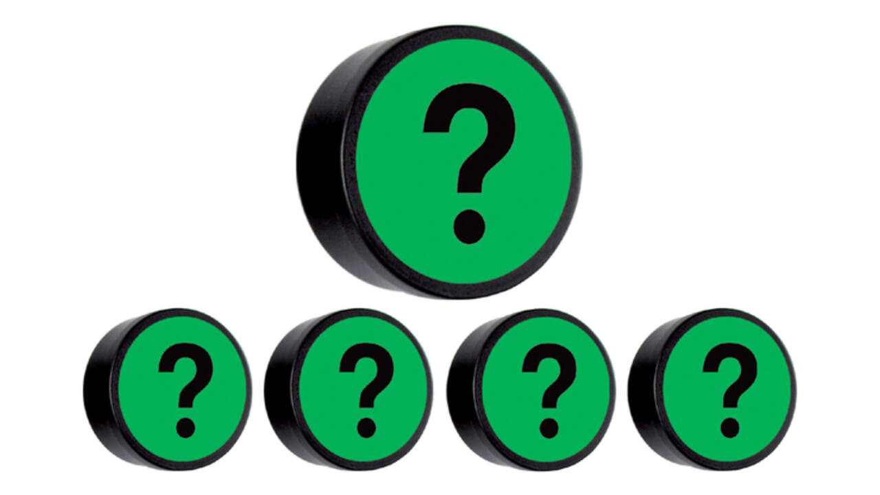 Magneet vraagteken 35mm groen 5 stuks