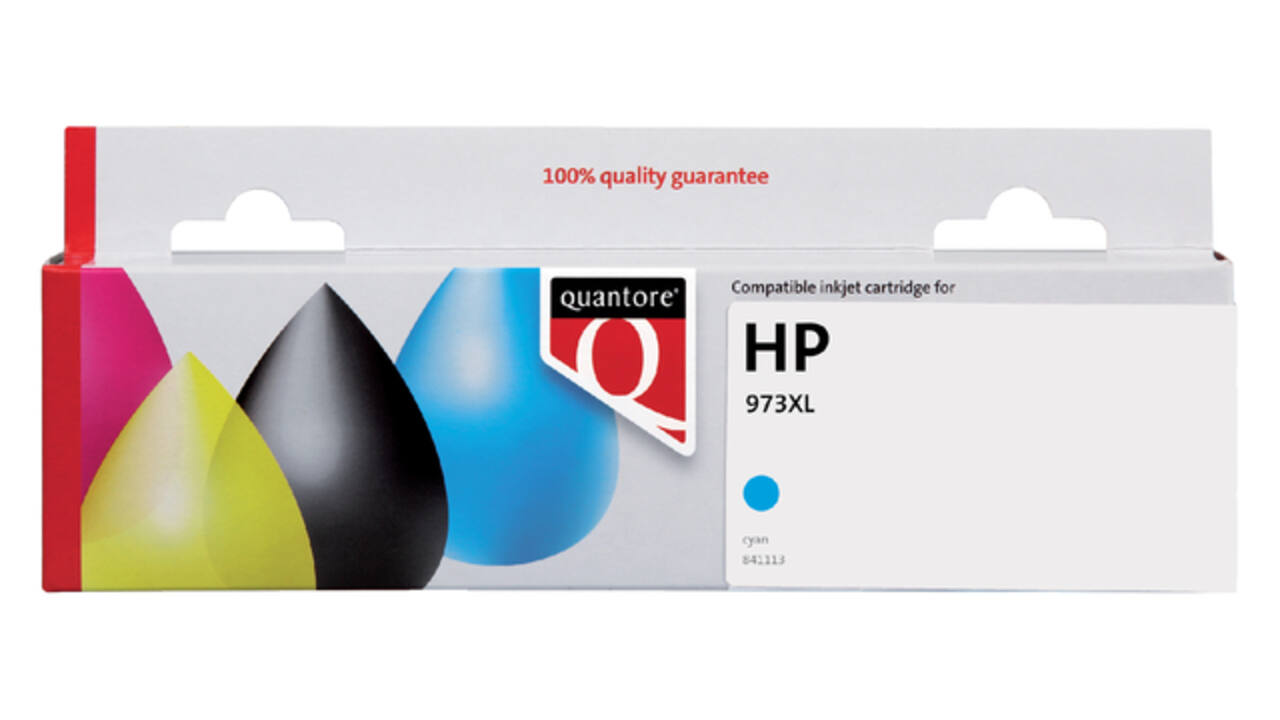 Inktcartridge Quantore alternatief tbv HP F6T81AE 973X blauw
