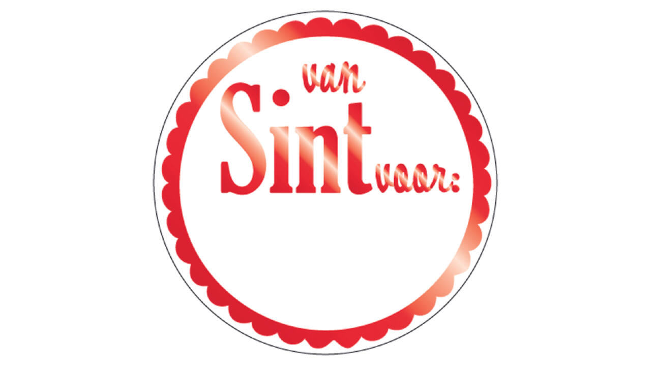 Stickers van Sint voor rond rood/wit doos à 1000 stuks