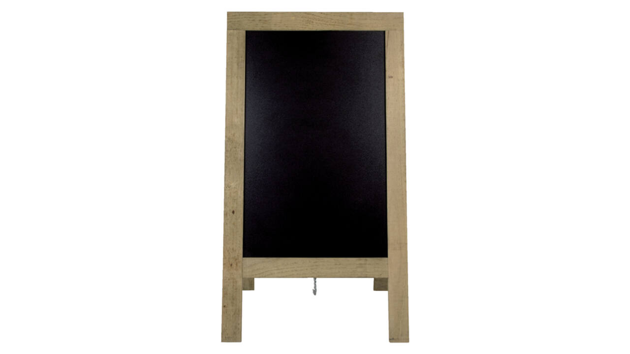 Stoepbord Securit 720x1310x40mm steigerhout