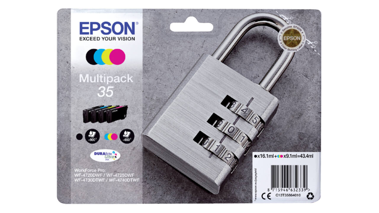 Inktcartridge Epson 35 T3586 zwart + 3 kleuren