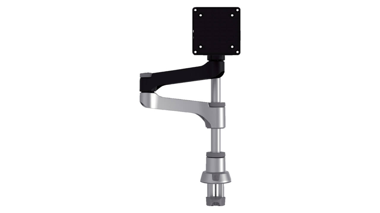 Monitorarm R-Go-Tools Zepher 4 voor 1 scherm zwart- zilver