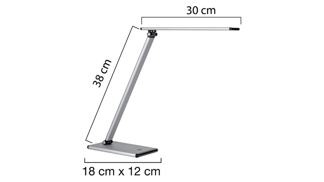 Bureaulamp Unilux Terra led aluminium grijs