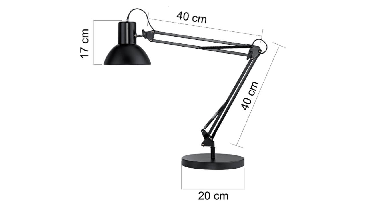 Bureaulamp Unilux Success 66 led tafelklem zwart