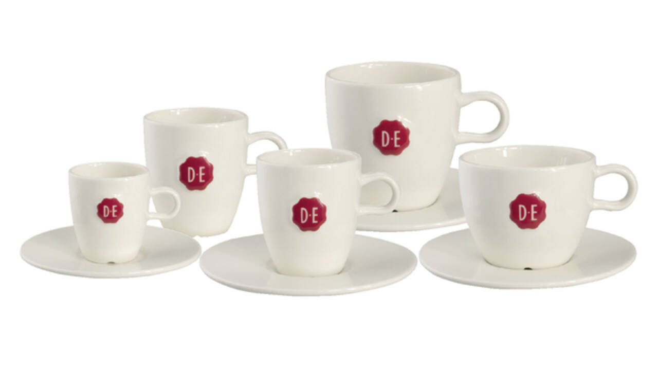 Kopje Douwe Egberts cappuccino 180ml wit 12 stuks