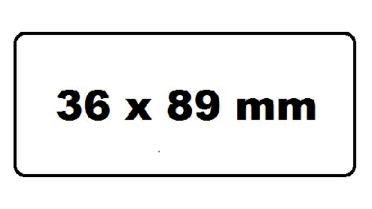Labeletiket Quantore 99012 36x89mm adres wit 2 rollen