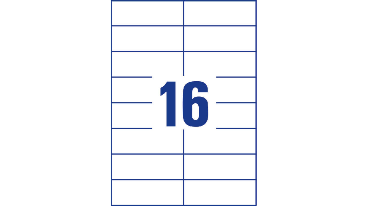 Etiket Avery 3484 105x37mm wit 1600 stuks