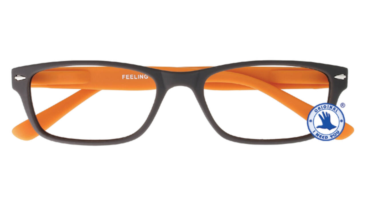 Leesbril I Need You +2.00 dpt Feeling bruin-oranje