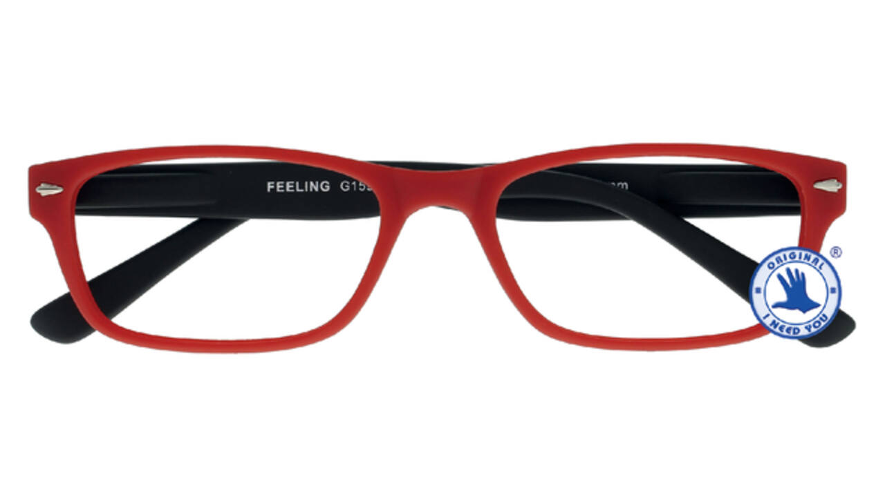 Leesbril I Need You +2.00 dpt Feeling rood-zwart