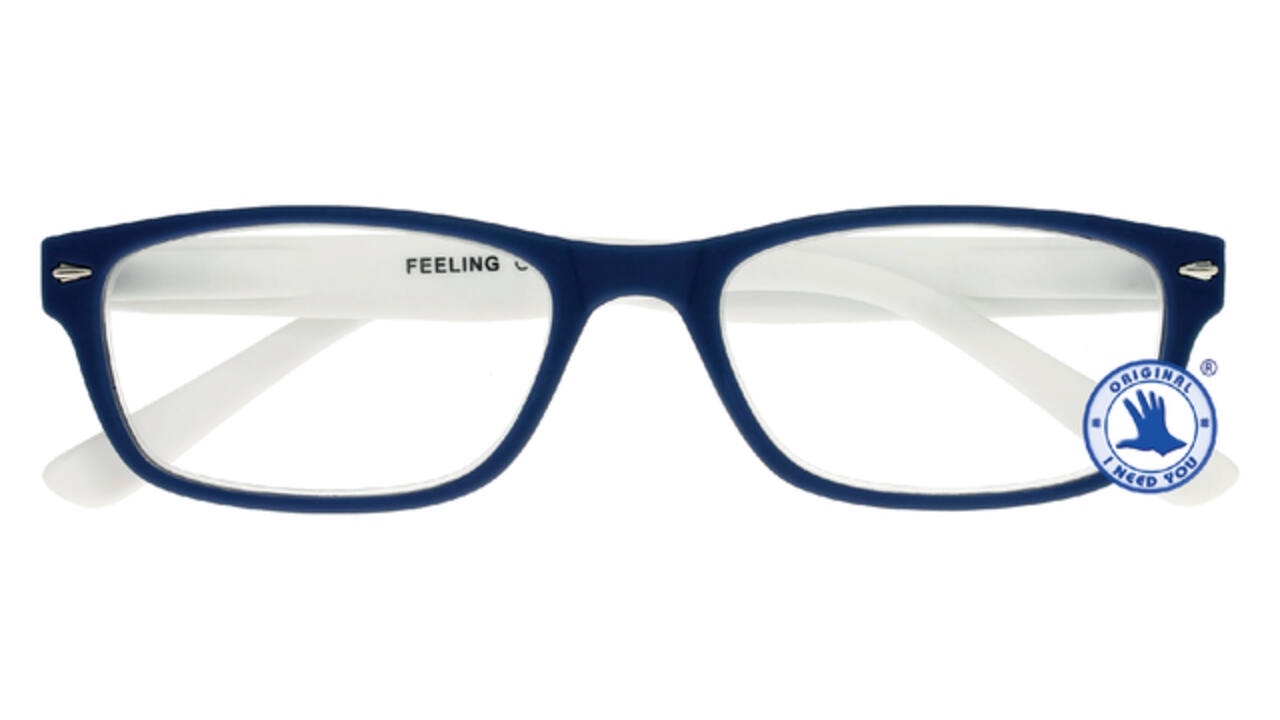 Leesbril I Need You +1.50 dpt Feeling blauw-wit