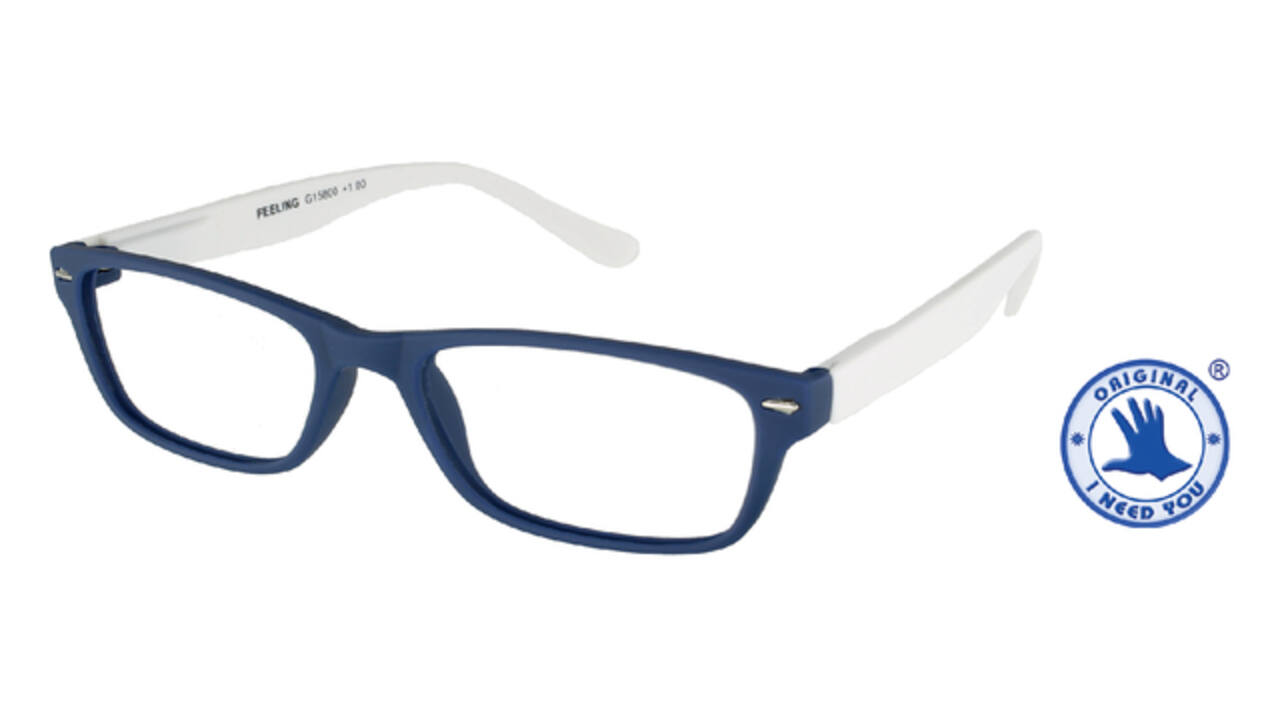 Leesbril I Need You +3.00 dpt Feeling blauw-wit