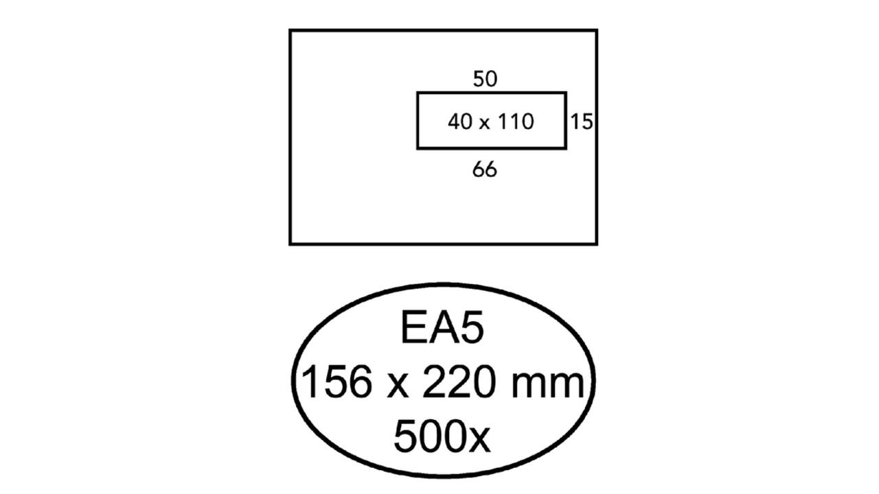 Envelop Quantore 156x220mm venster 4x11cm rechts 500 stuks