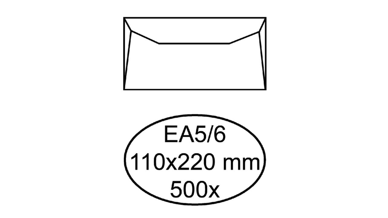 Envelop Quantore bank EA5/6 110x220mm wit 500 stuks