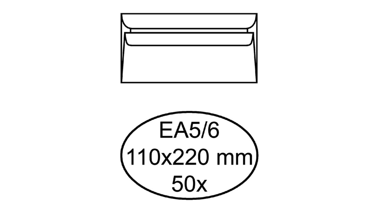 Envelop Quantore bank EA5/6 110x220mm zelfklevend wit 50 stuks